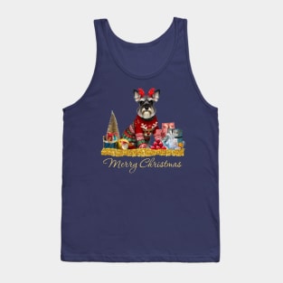 Merry Christmas Schnauzer Tank Top